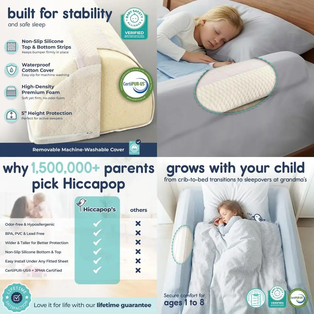 

Защитные бортики для детских кроватей, регулируемые барьеры для односпальных, двуспальных и королевских кроватей