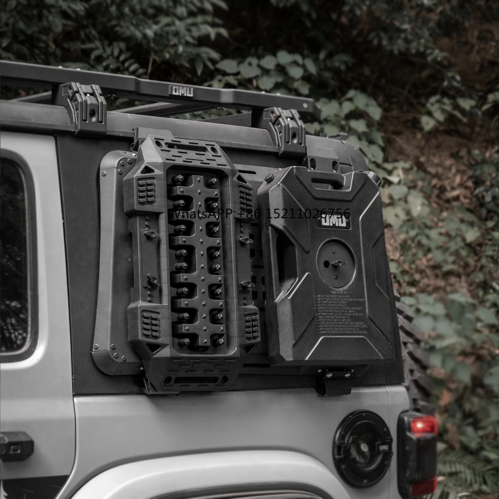 Aluminum Rear Window Molle Panel with 10L Tank&Recovery Board for Jeep Wrangler JL Multi-functional Storage Panel Accessories