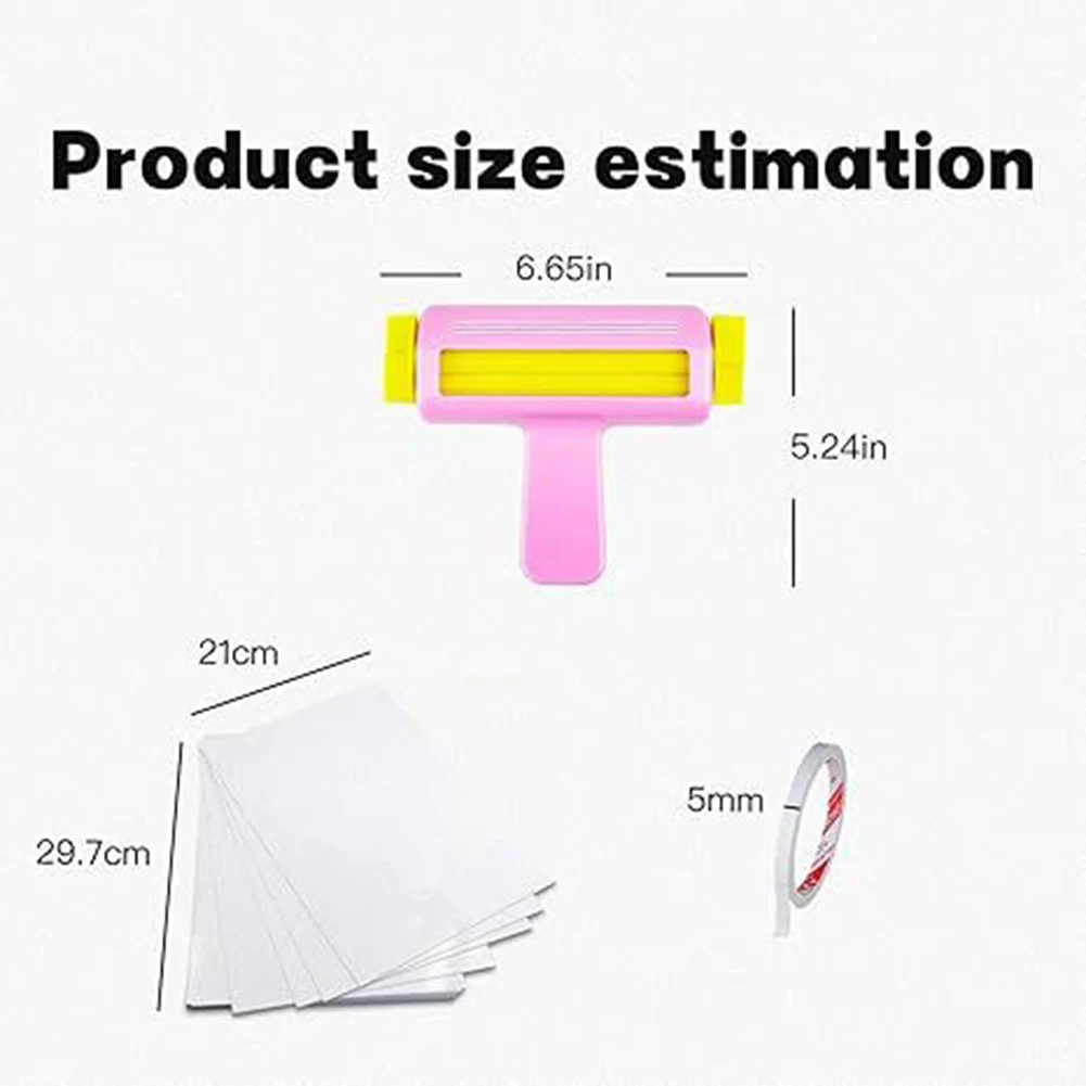 DIY Craft Set with Plastic Paper Crimper 50 Glossy Inkjet Paper Sheets and Double Sided Tape for Handmade Projects