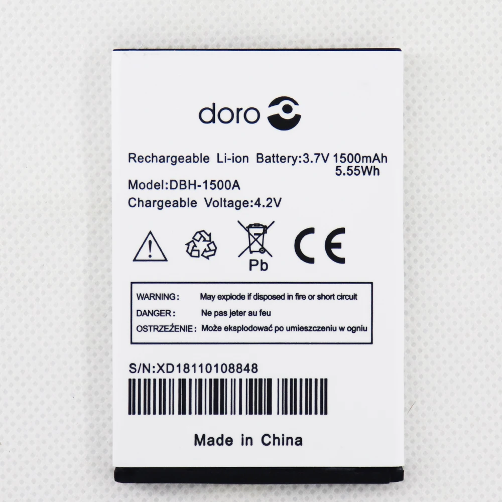 

1500mAh DBH-1500A Battery for Doro Liberto 810 Cell Phone