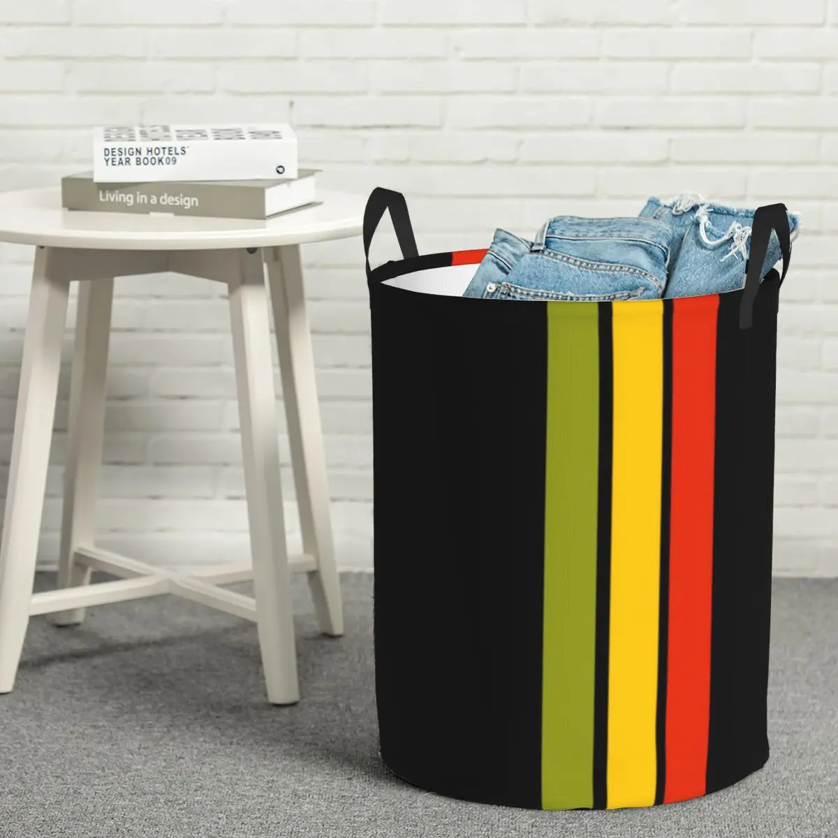 

Laundry Collector Rasta Lion Stripe Folding Laundry Basket Large Storage Baby Washing Basket Home Organizer