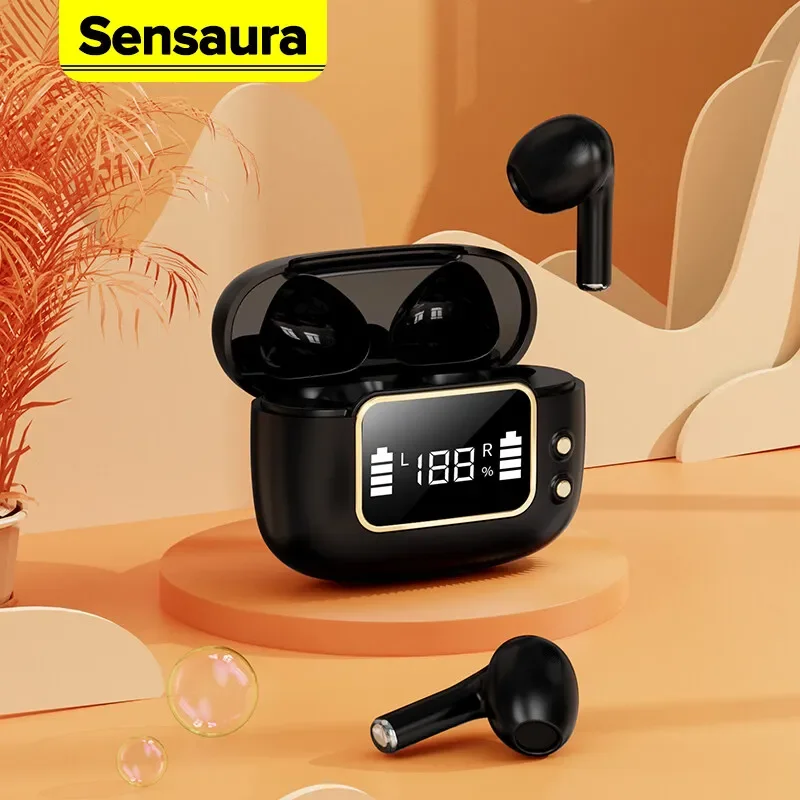 

Sensaura TWS Bluetooth 5.3 Earphones Wireless Bass Earbuds Original Mini In-ear Headset Noise Cancelling Headphones