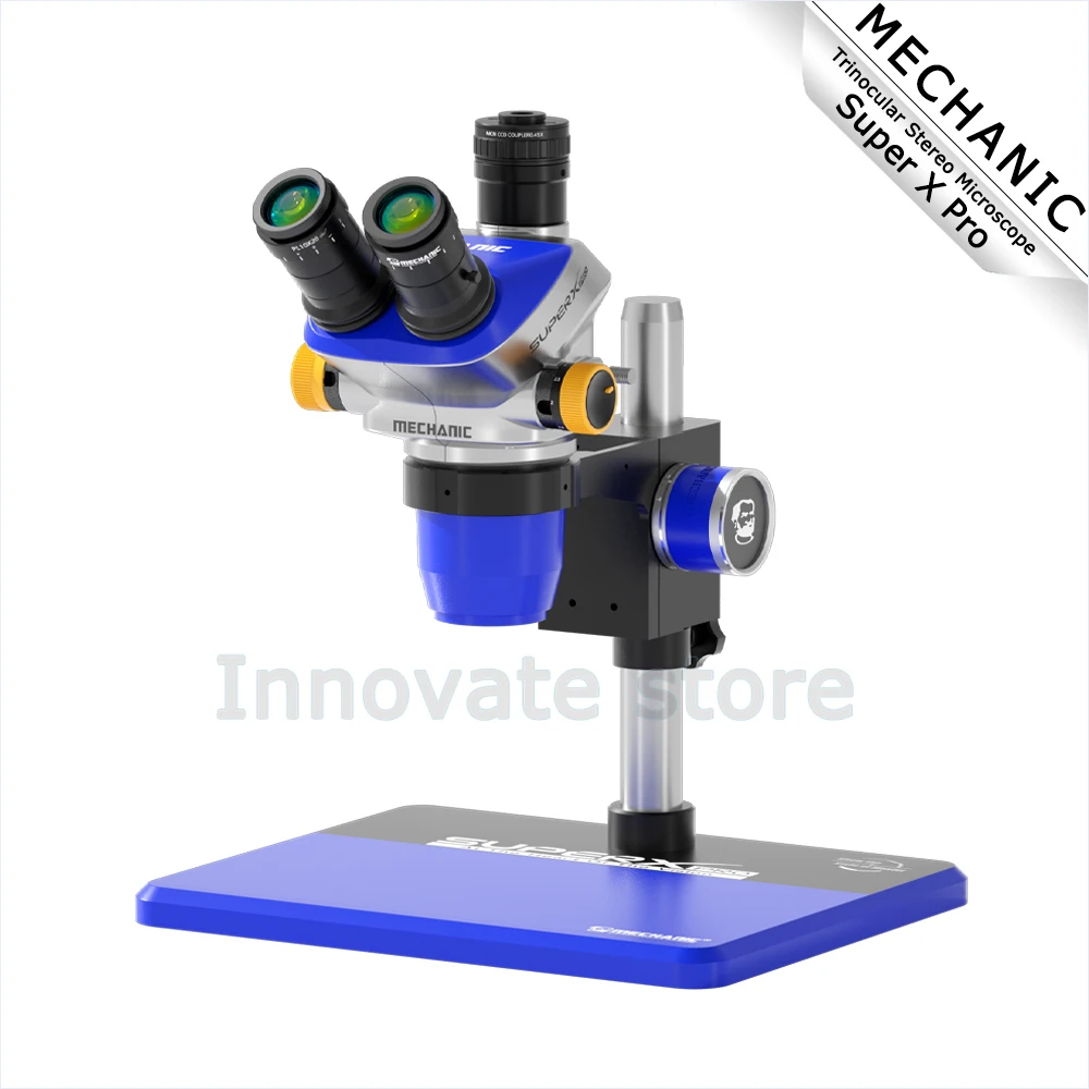 MECHANIC Super X Pro -B11 Trinocular Stereo Microscope 6.5X-52X Continuous Zoom for PCB Phone Soldering Repair Microscope Tool