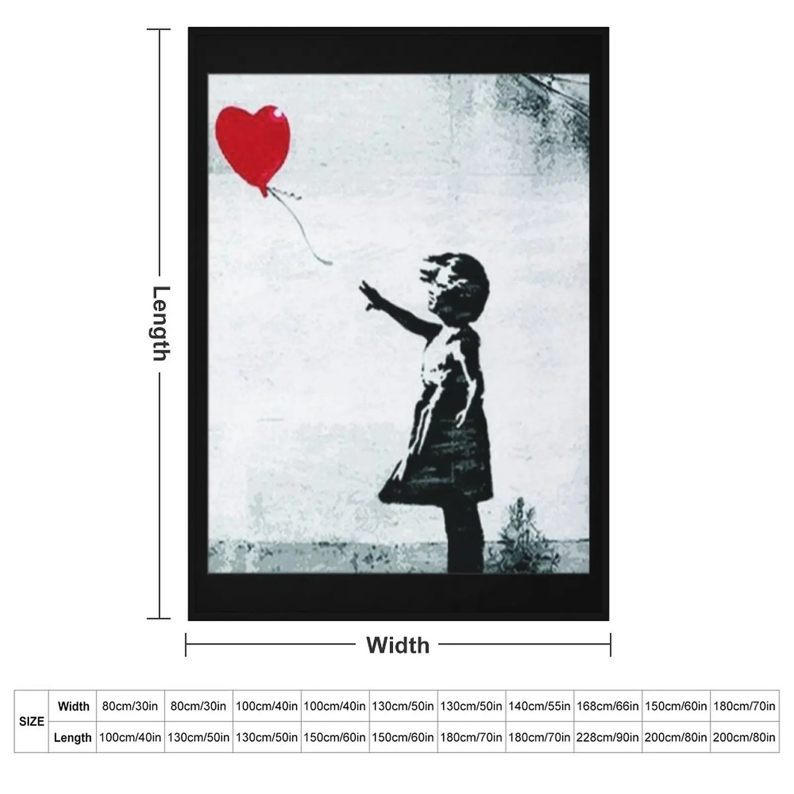 Banksy Hope Throw Blanket couch cozy soft plush fuzzy picnic outdoor blanket