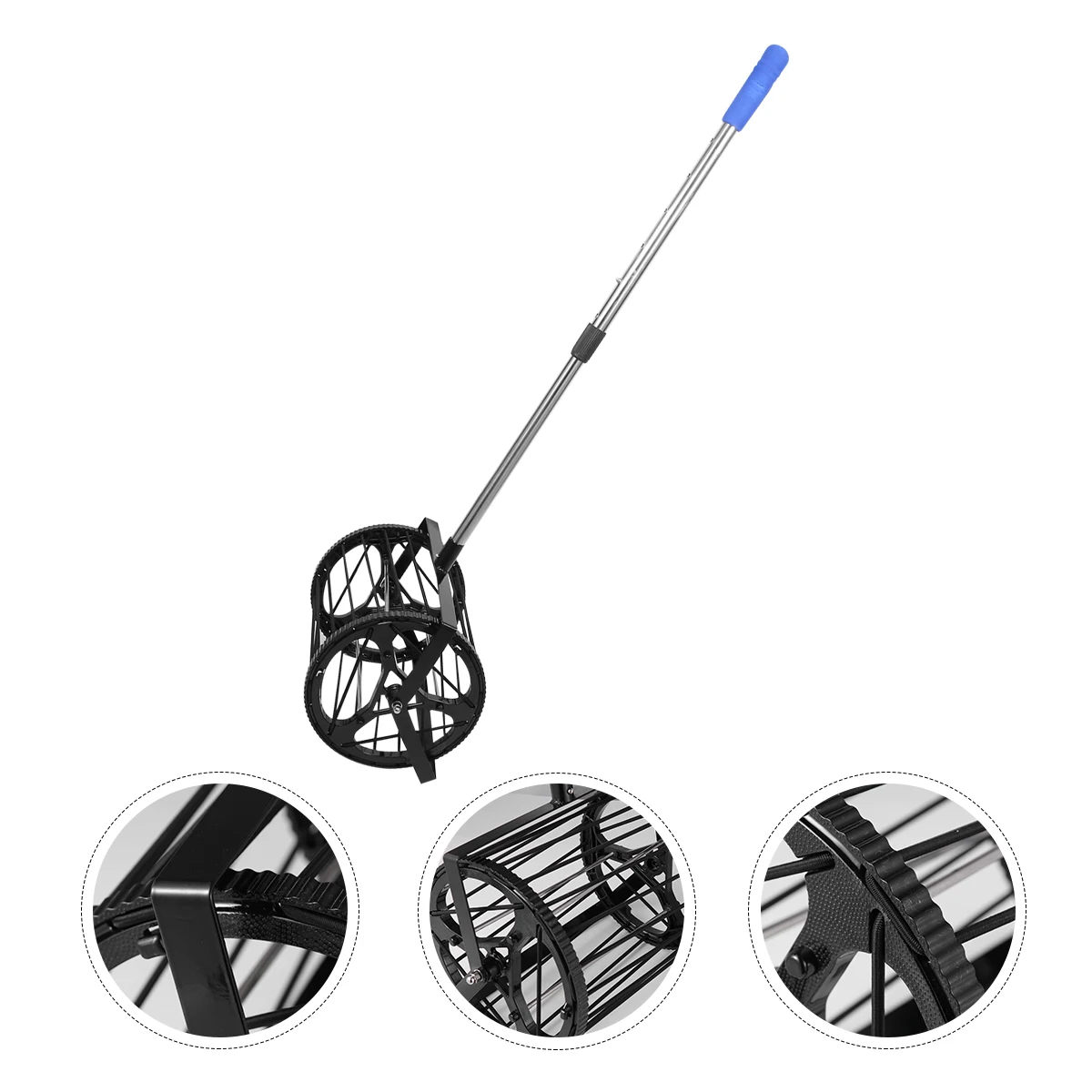 

Drum Ball Retriever Table Tennis Picker Roller Bulk Pong Collector Black Plastic