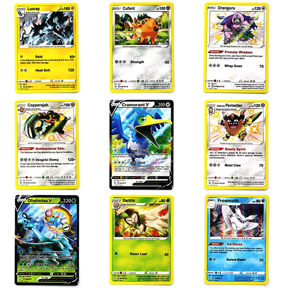 40pcs Pokemon Cards GX Vmax EX Mega Evolutions Card Shining Game Collection Battle Transaction Card Holiday Gifts