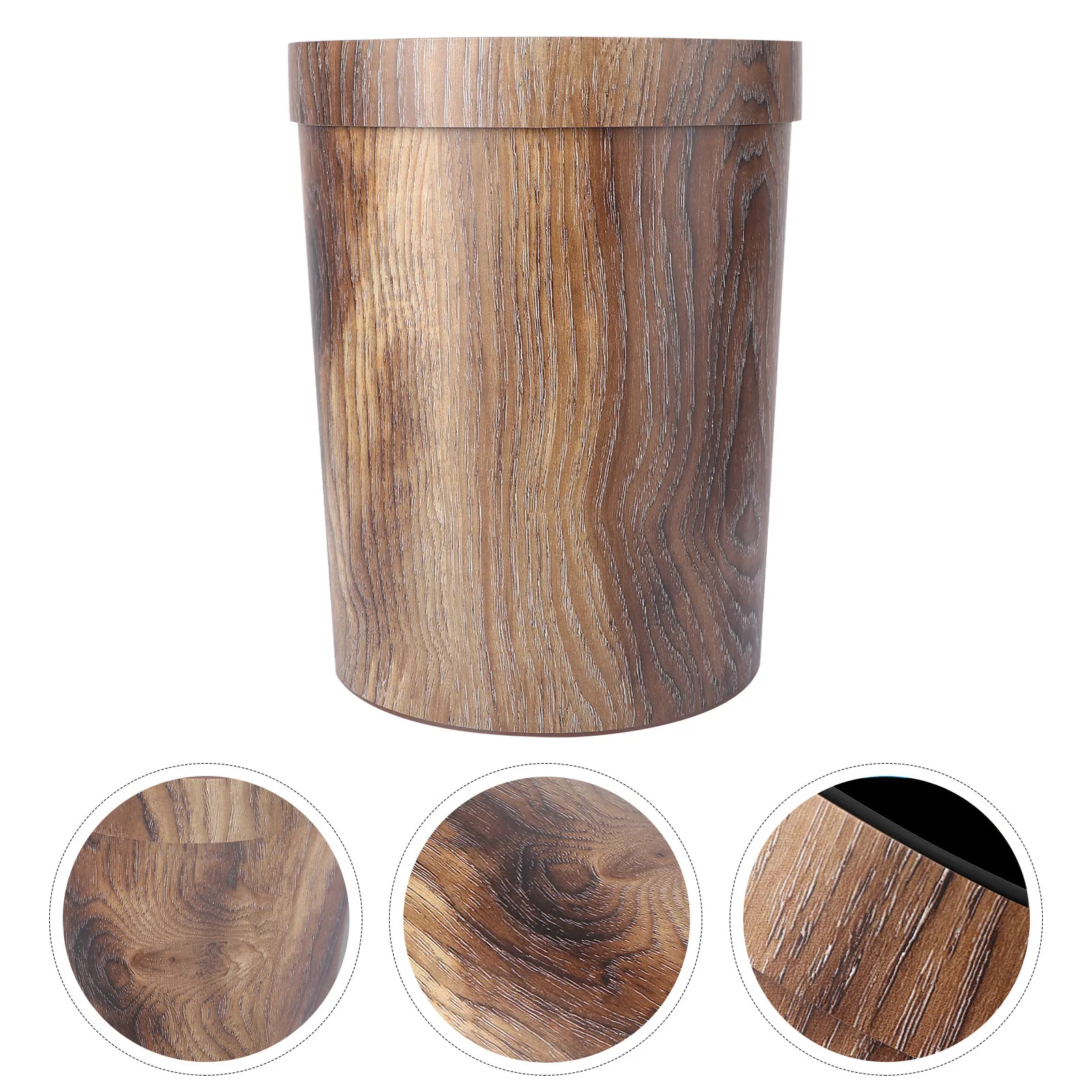 

Винтажная мусорная корзина под дерево для дома, спальни, кухни, гостиной, декоративный контейнер для мусора