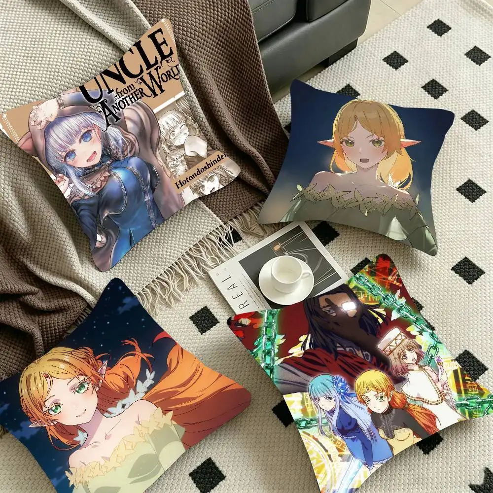 Amime U-Uncle From Another World Pillow Case Fashion Square Pillowcase Bedroom Sofa Room Ins Decoration Leisure