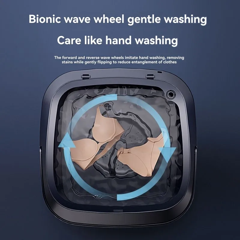 A67Z EU Plug Mini Automatic Washer Washing Machine-13L Folding Design Ideal For Baby Clothes, Underwear