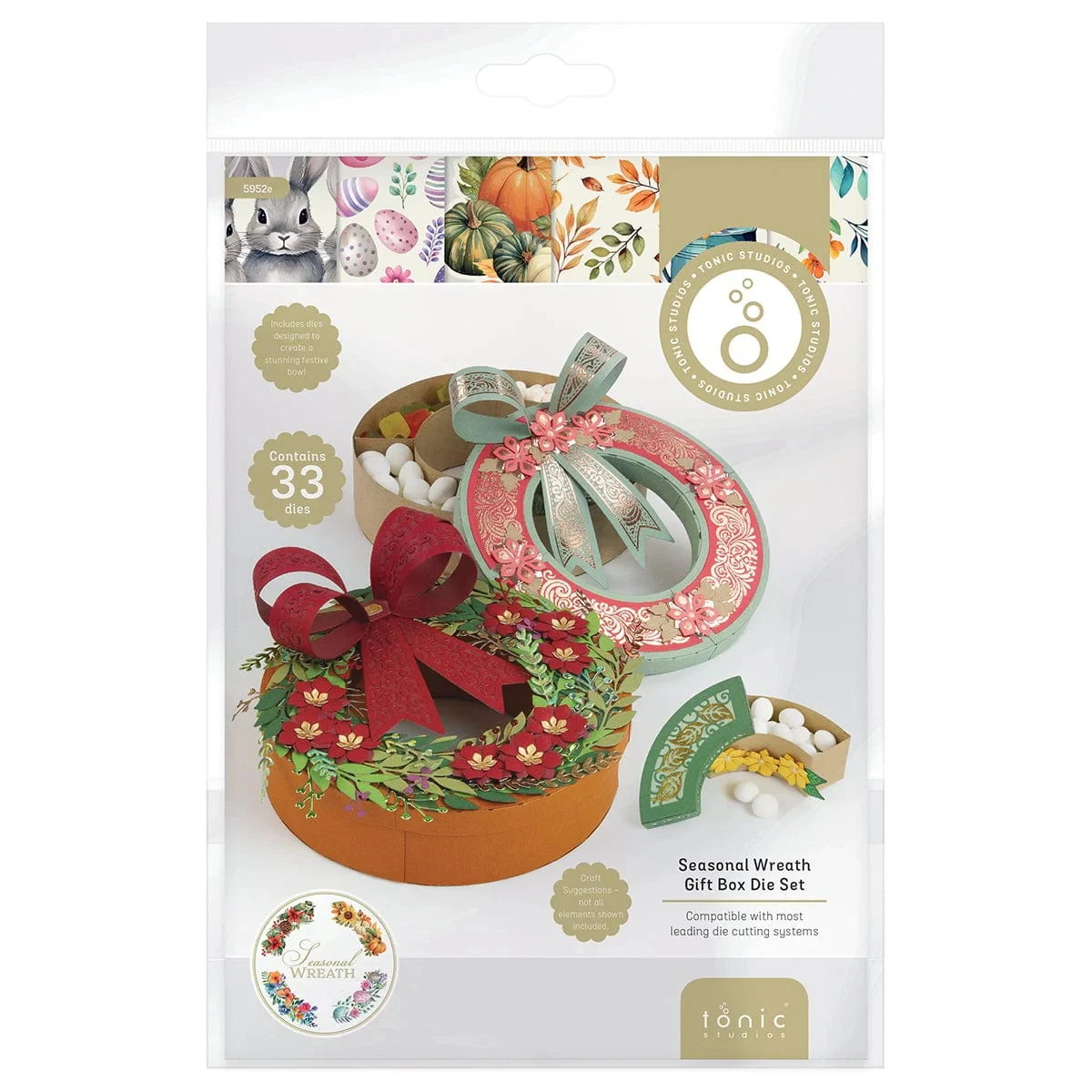 

Seasonal Wreath Full Collection - DB06 metal die cutting DIY die molds scrapbooking paper making cuts crafts big die handmade