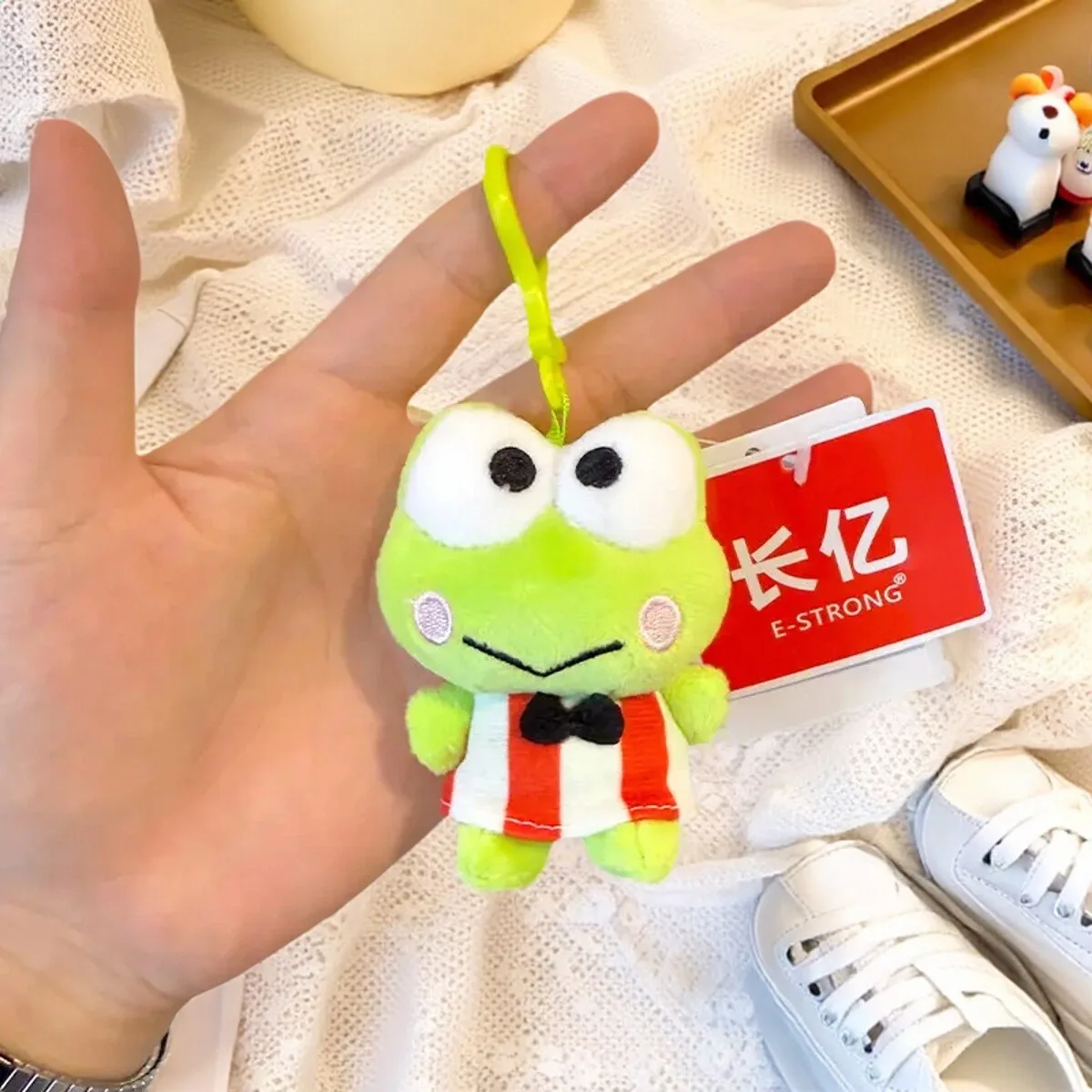 ของแท้ซานริโอ เปลูเช่ เฮลโล คิตตี้ คุโรมิ เมโลดี้ ซินนามอนโรลตุ๊กตาของเล่นจี้ของเล่นพวงกุญแจอะนิเมะพวงกุญแจของขวัญวันเกิด