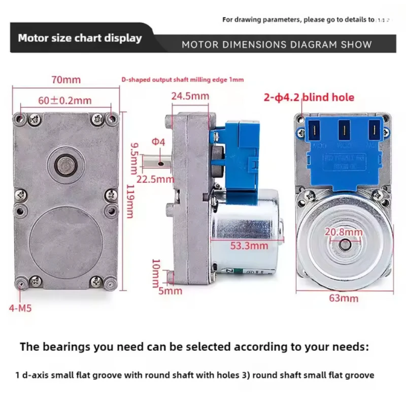 220V AC Synchronous Reduction Motor Low Speed High Torque Biomass Furnace Feeding Motor