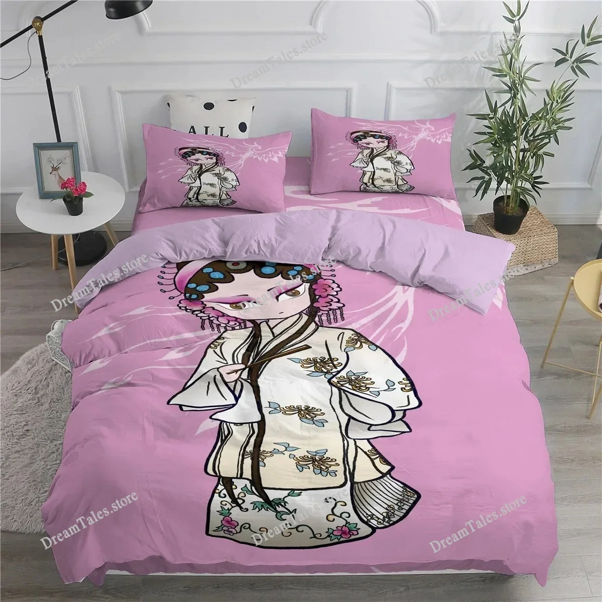 

Peking Opera Bedding Set Duvet Cover 3d Bedding Fashion Design Decoration King Duvet Cover Set Double Bed Set Bedding Sets369