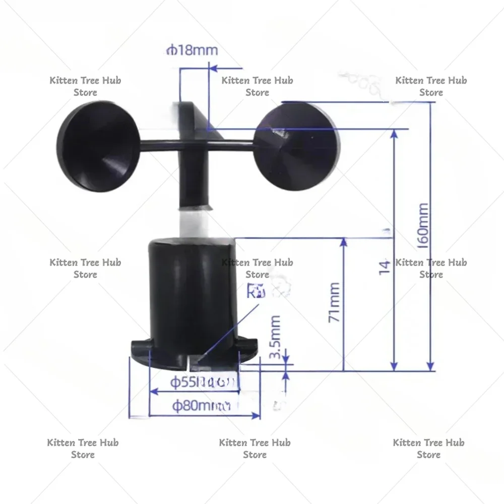 Tower Crane Wind Speed Measuring Instrument Construction Site Anemometer with Alarm