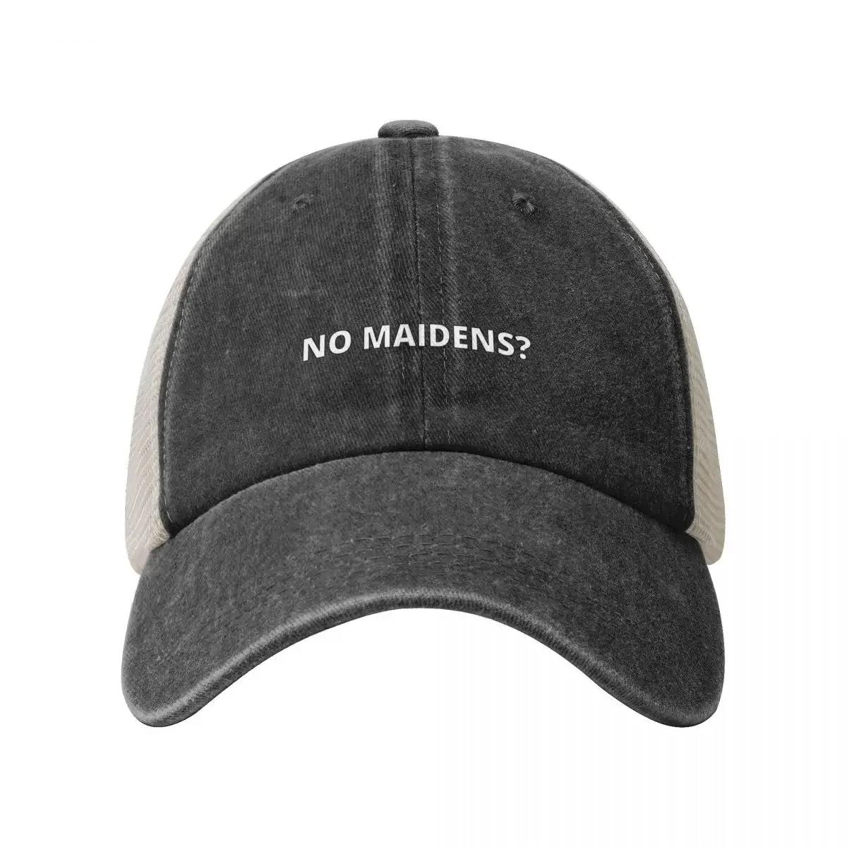 NO MAIDENS? VIRAL MEME TREND Cowboy Mesh Baseball Cap Sports Cap Dropshipping Snap Back Hat Luxury Woman Men's