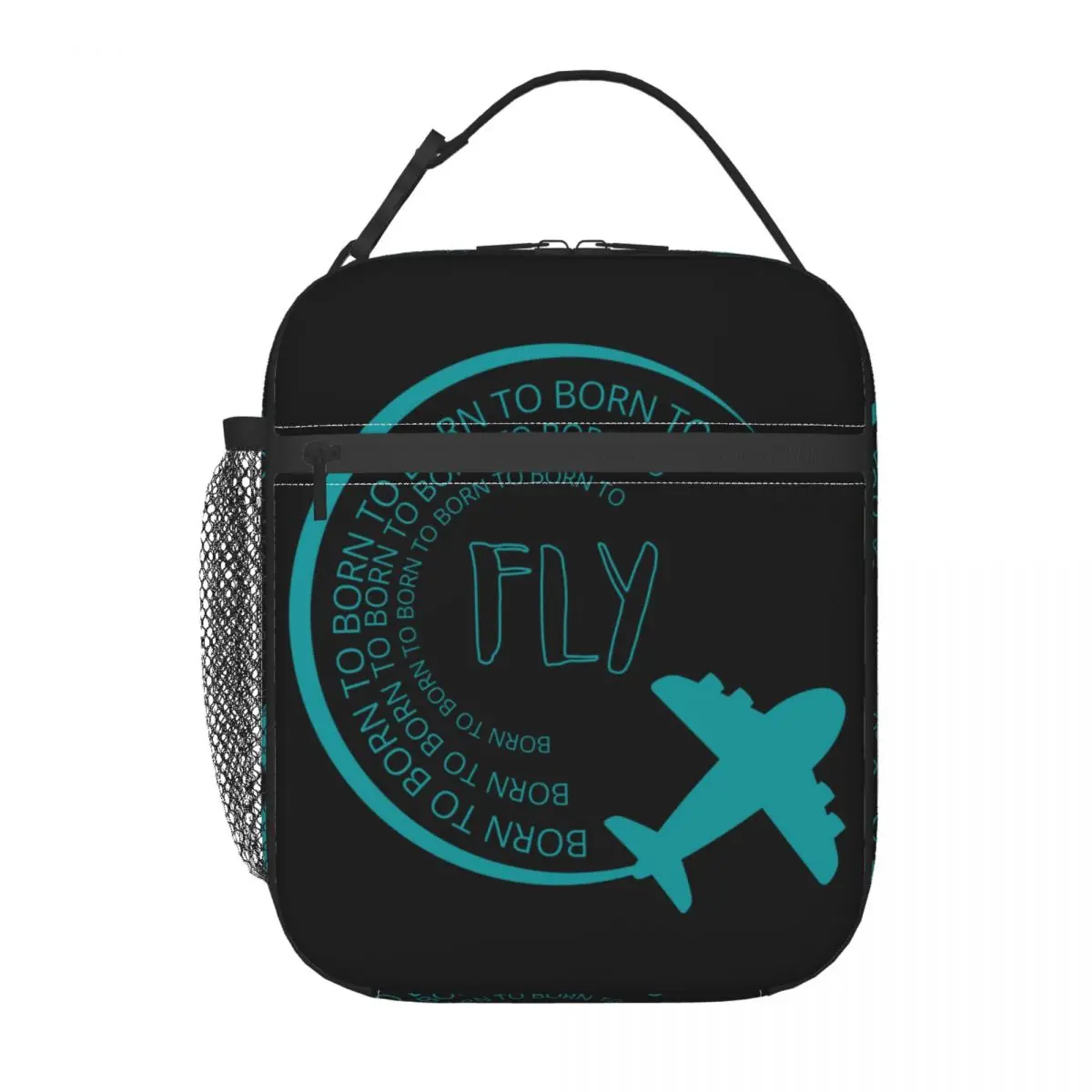 Custom Born To Fly Lunch Bag Men Women Cooler Thermal Insulated Lunch Box for Adult Office