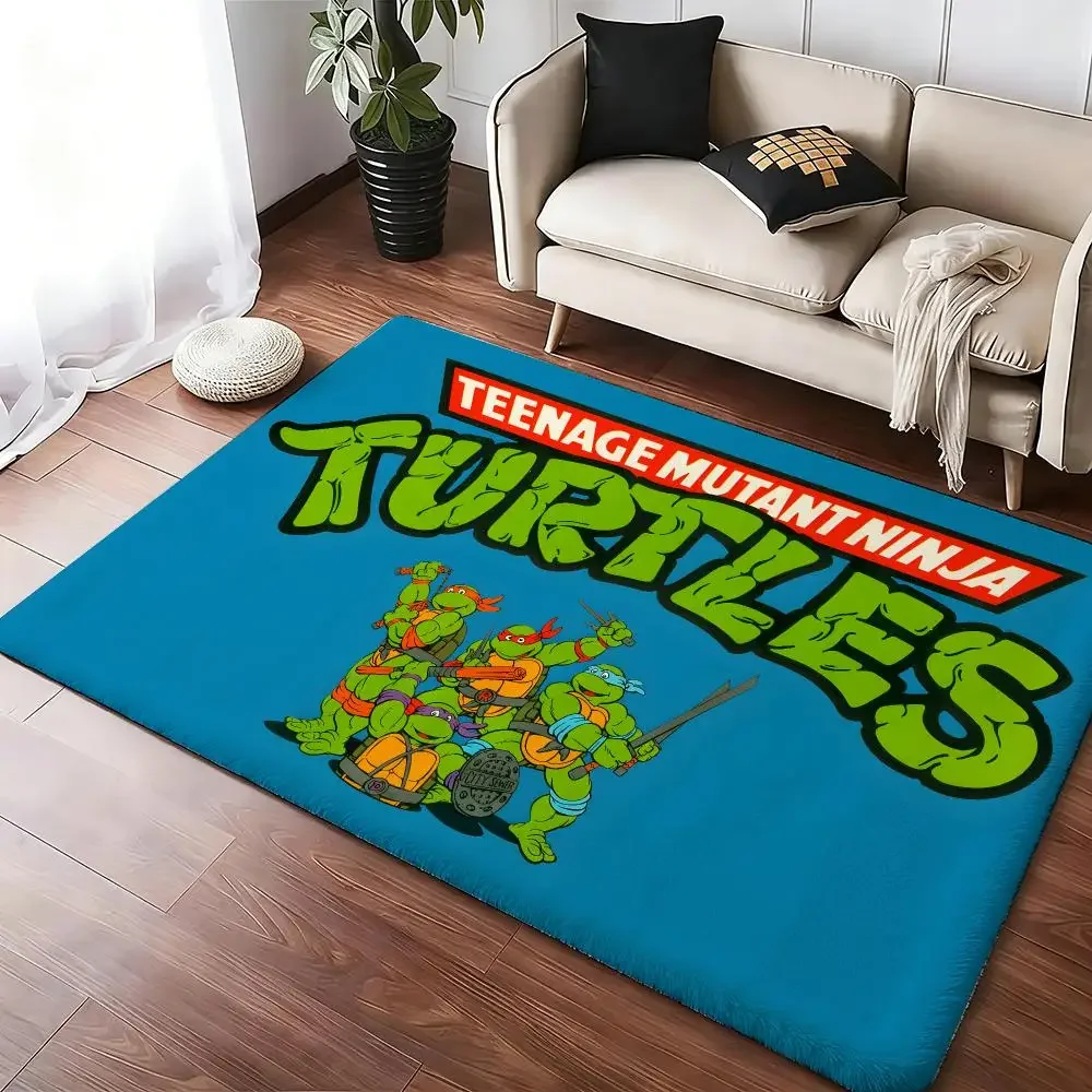 N-Ninja M-Mutant T-Turtles M-Mayhem Absorbent Non-Slip Floor Mat Flannel Rug Bedroom Living Room Door Mat Home Decor
