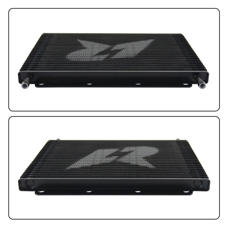 

Oil Cooler Kit 25 Row Transmission Universal 11"x7.8"x0.75" (280x198x19mm) inlet/outlet 9.6mm 3/8" Barb Tube&fin Aluminum Black