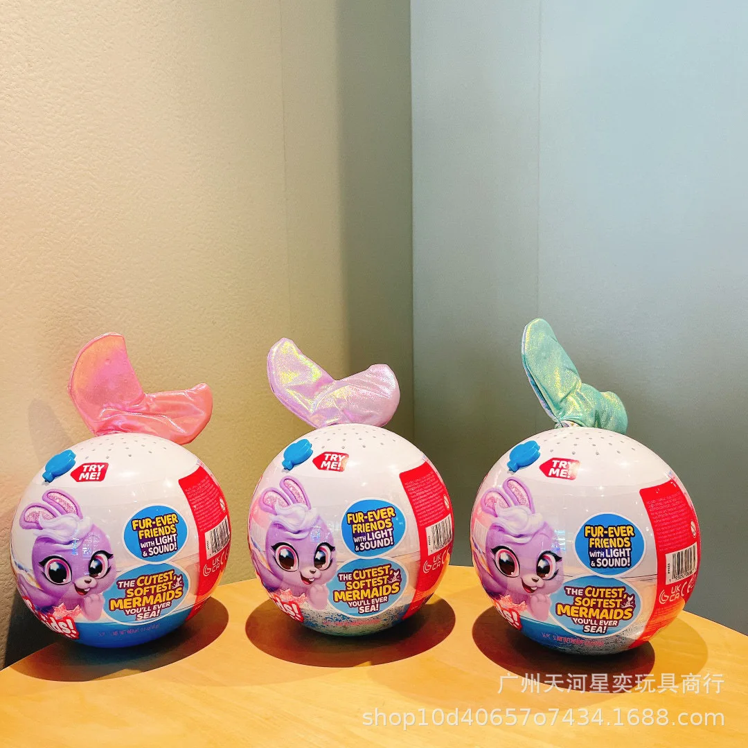 

New Arrival Zuru 2025 New Zealand In Stock Mermaid Pet Surprise Blind Box With Light And Sound Cute Soft Stuffed Toy Gift
