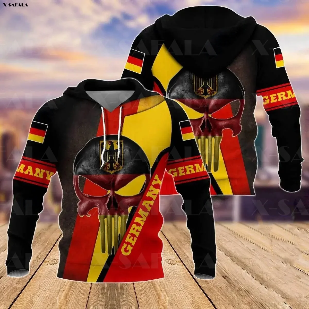 Germany Armor Flag Eagle Tattoo 3D Print Zipper Hoodie Man Female Pullover Sweatshirt Hooded Jersey Tracksuits