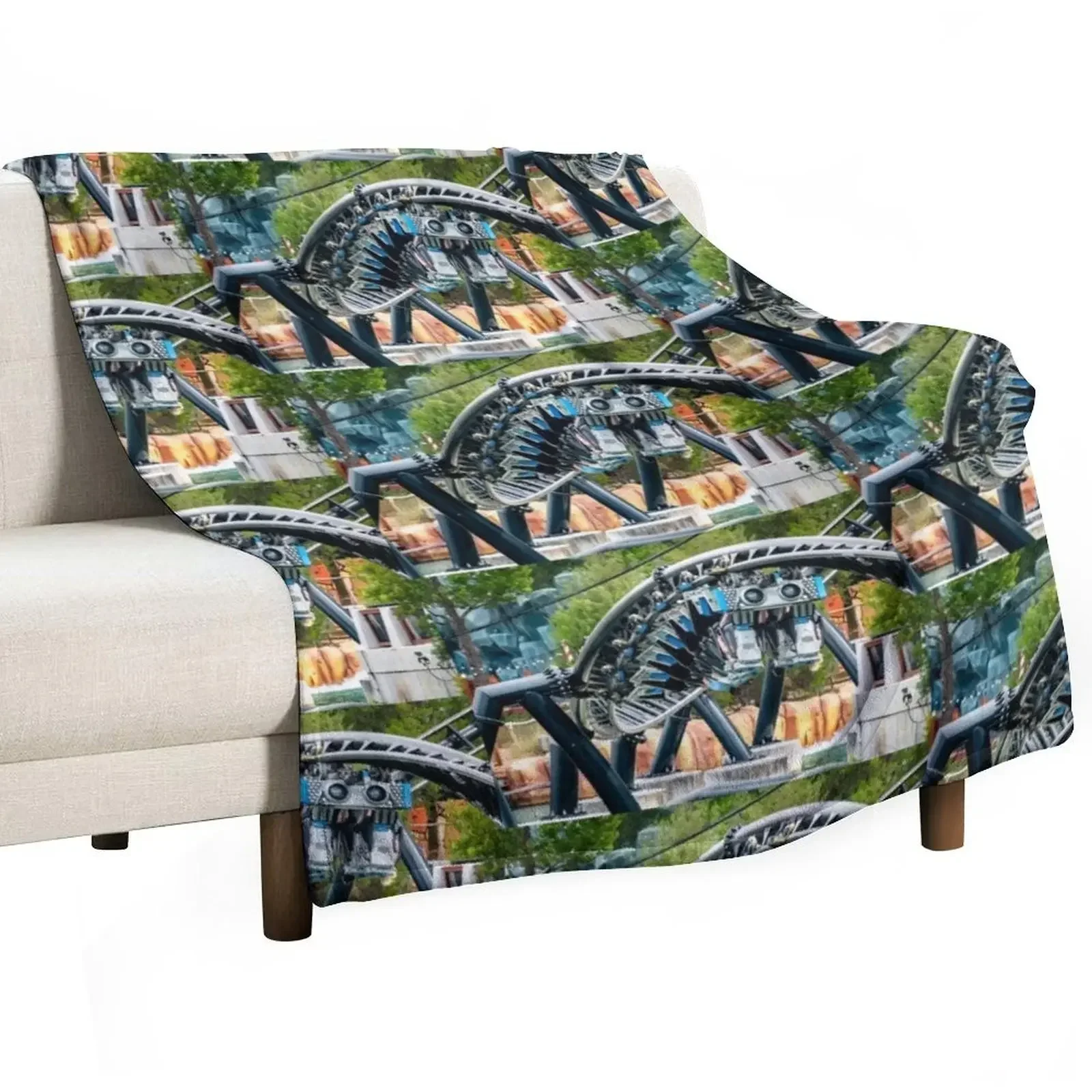 

Velocicoaster Mosasaurus Roll, Universal's Islands of Adventure Throw Blanket Camping Hairy Blankets