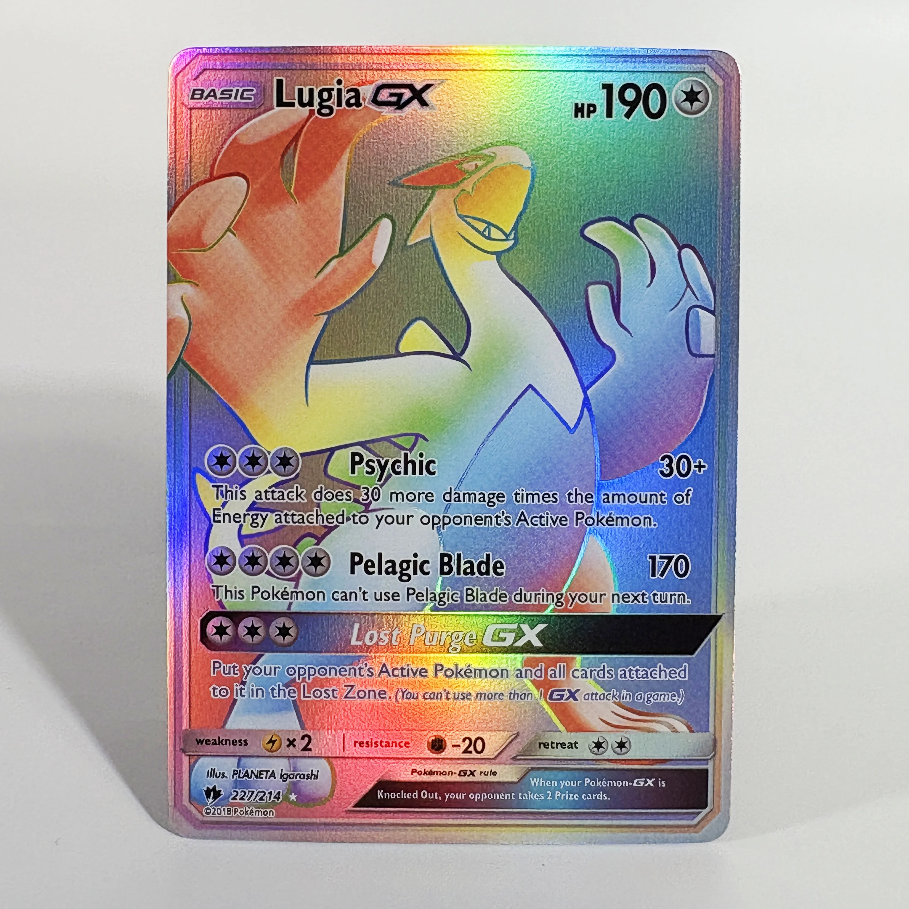 PKM Holo Rare Trading Card Game LUGIA KIERAN BUDDY POFFIN GARDEVOIR Proxy Collection Battle Card The Best Gift