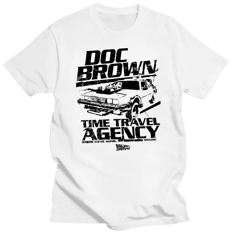 Back to the Future Doc Brown Marty McFly officially Men T-Shirt Mens