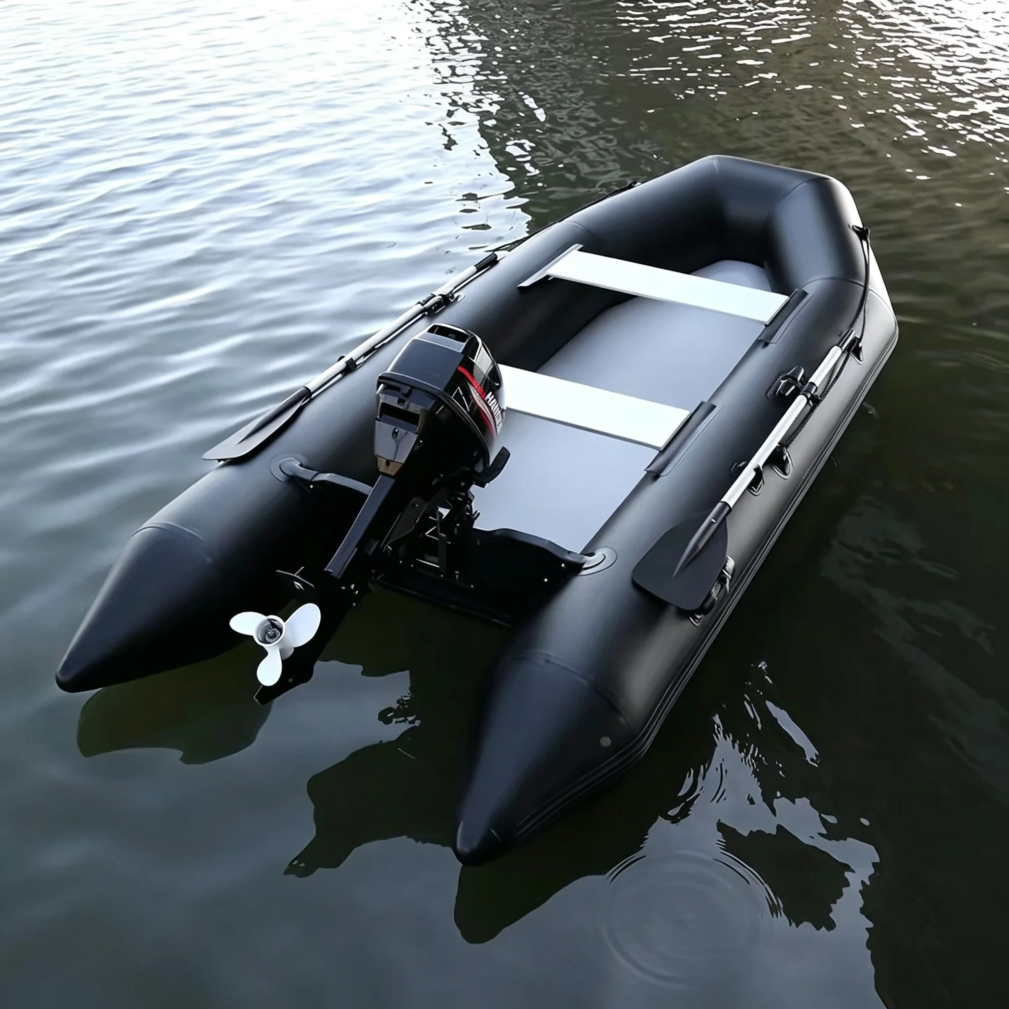 Exclusive Sale Brand New HANGKAI 3.5HP 2 Stroke Black Outboard Motor Marine Engine for Boat Dropshipping