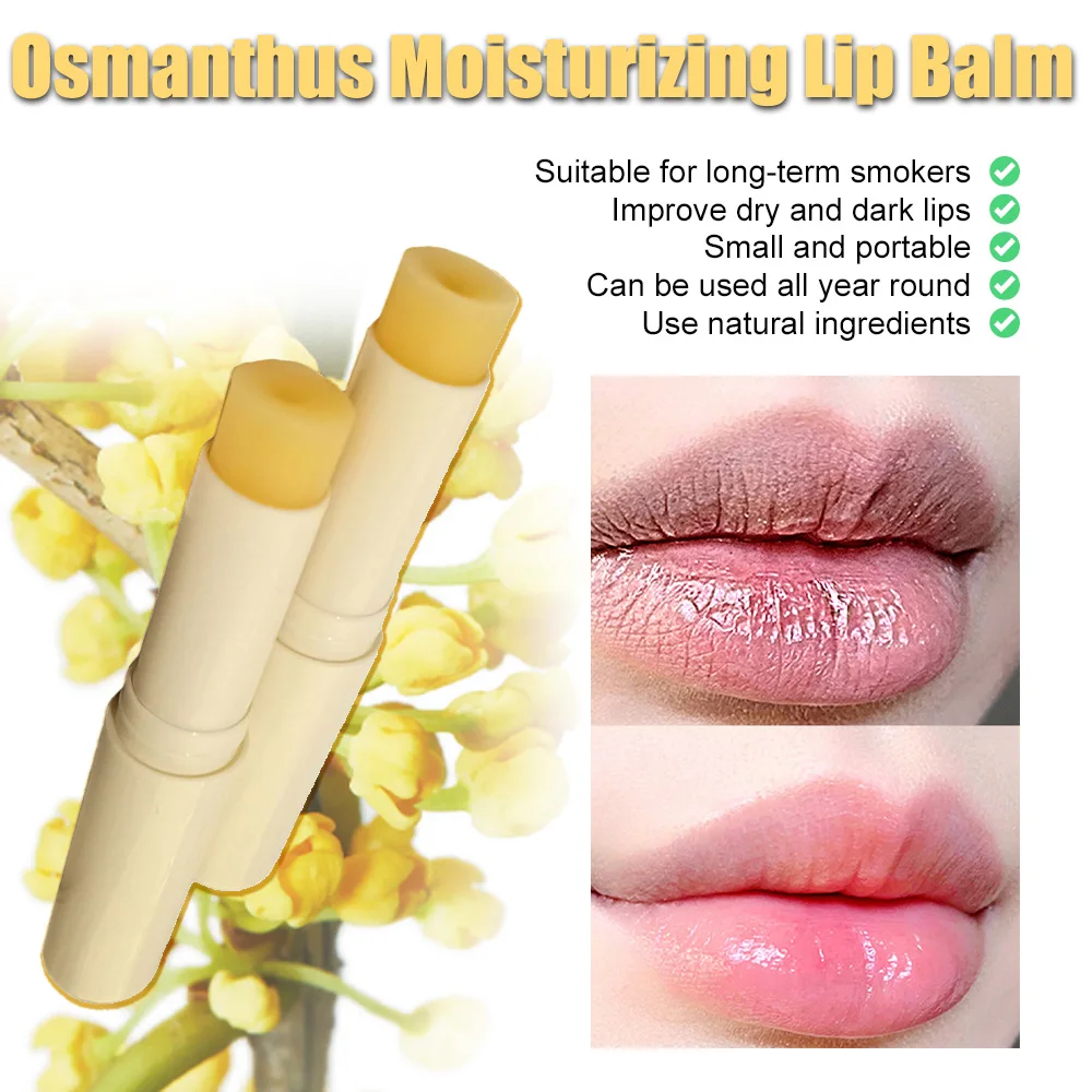 

Lip Balm Pure Natural Osmanthus Lightening Lip Black Removal Lip Cream Eliminate Uneven Darkness Pink Lips Treatment Fast Effect