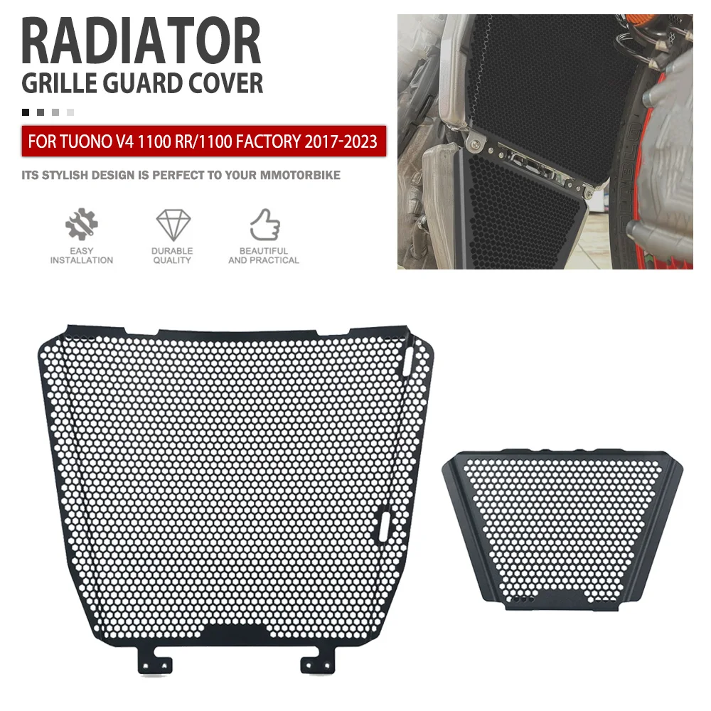 

Radiator Guard For Aprilia Tuono V4 1100 RR/1100 Factory 2017 2018-2023 Motorcycle Radiator Grille Cover Protector Accessories