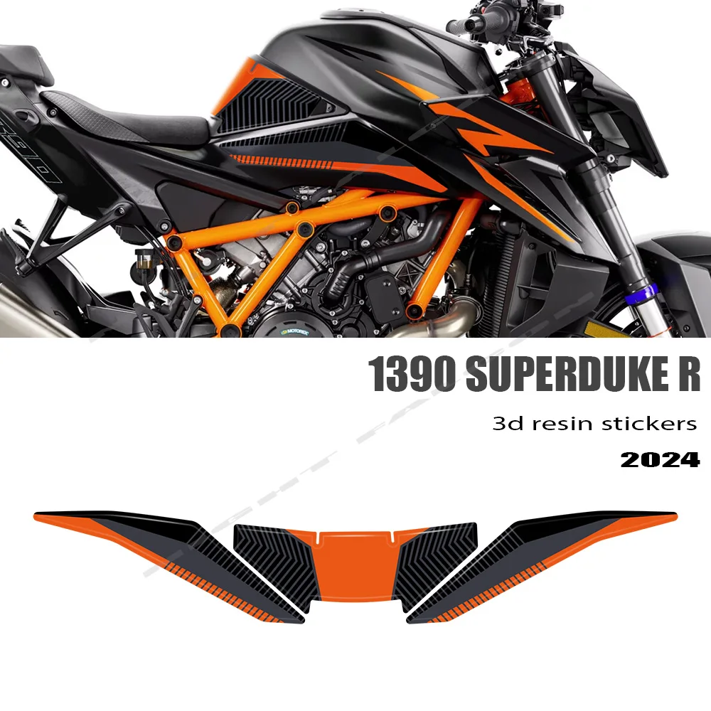 Motorcycle Accessories 3D Epoxy Resin Sticker Protection Kit Fairing Sticker for 1390 Super Duke R / EVO 2024