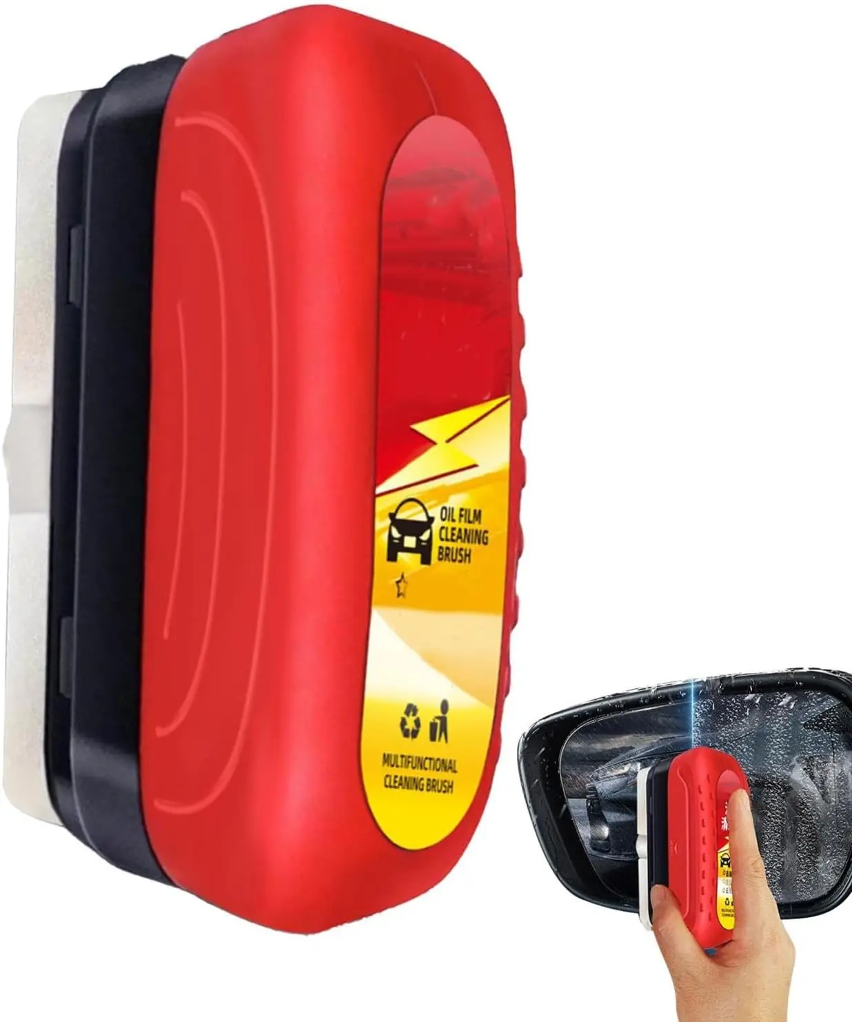 

2PC Arhdcompuly Glass Cleaner Oil Coating for Car Windshield Glass Cleaner Sponge Stain Removal No Ponding Water Repellent Glass