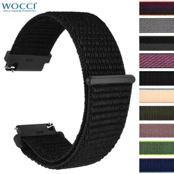 WOCCI Cinturino sportivo in nylon 18mm 20mm 22mm Cinturino a sgancio rapido per uomo Donna Bracciale lavabile con chiusura a gancio e anello