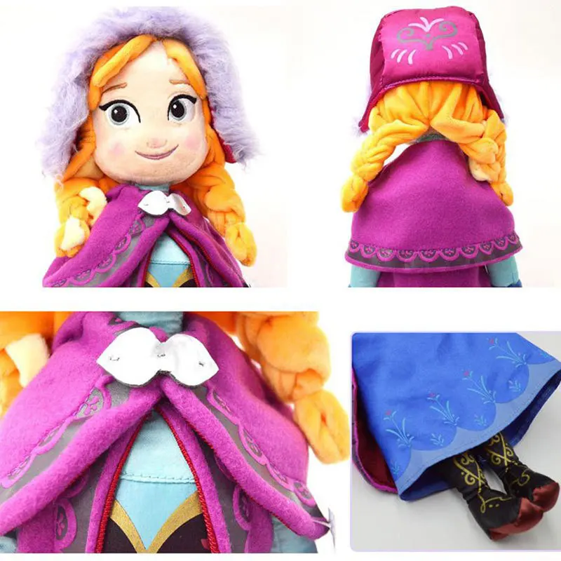 Peluche La Reine des Neiges, Princesse Anna et Elsa, 40cm, jouet, beurre, anime, cadeau d'anniversaire pour enfant, fille