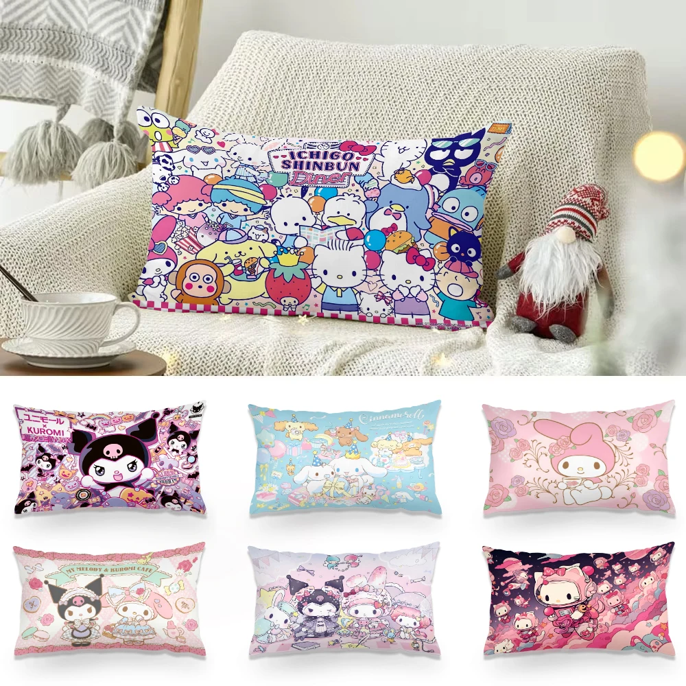 

Cartoon SanrioS Double-sided Printing Rectangle Pillow Case Bedside Pillowcase Sofa Cushion Cover Room Home Decoration