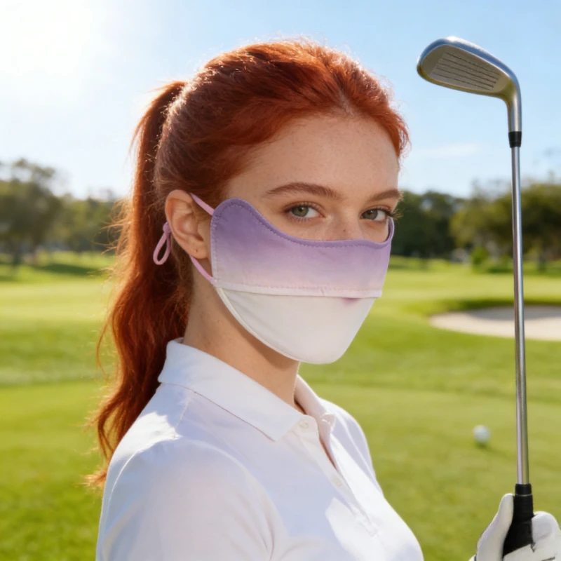 

Summer Ice Silk Women's Sunscreen Mask Anti UV Outdoor Sports Cycling Sunscreen Breathable Thin Mask