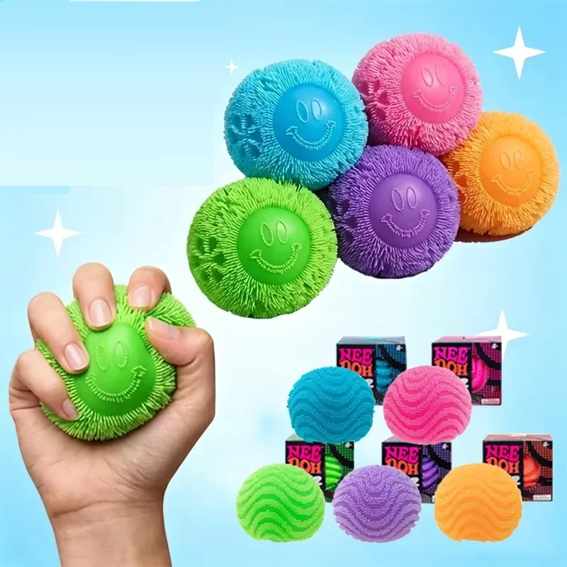 2026 NeeDoh Fuzz Ball Series Desktop Ornament Stress Relief Toys Suitable For People Under Pressure Fun Soft Stress Ball