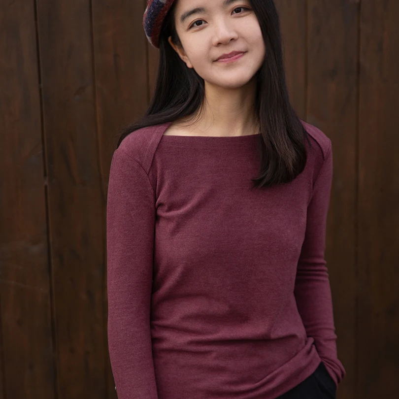 

Self-Heating Four-Color Women's Long-Sve Base irt Autumn Winter One-oulder T-irt Warm Lightweight Cotton Slim Fit