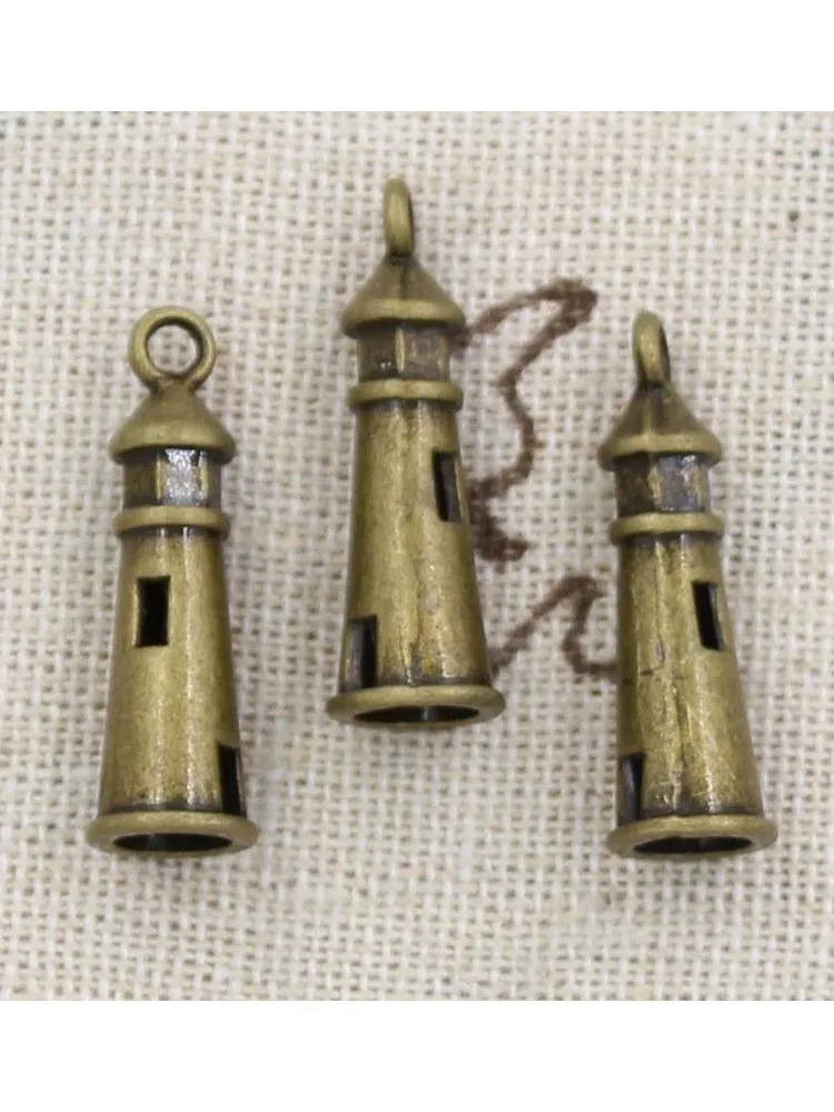 12 sztuk Charms Hollow latarnia morska 25x8mm Antique Making wisiorek fit, w stylu Vintage tybetański brąz srebrny kolor, ręcznie robiona biżuteria DIY — zdjęcie 2