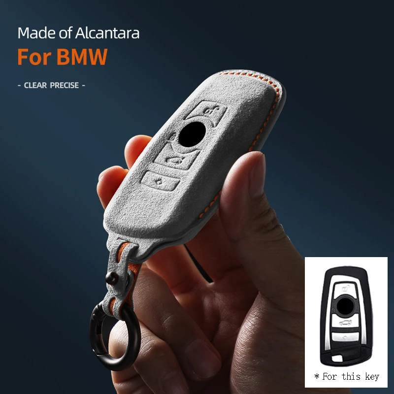 

Alcantara Car Key Case Cover Holder Key Shell Buckle For BMW 1 3 5 Series F20 F30 G20 F34 F10 G30 F11 X3 F25 X4 I3 M3 M4 320i