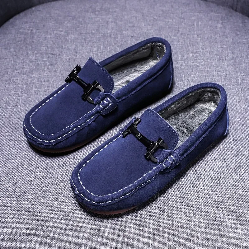 New Arrival Children Girl Walking Shoes Blue Hard-Wearing Children Flat Shoes Boys Loafers Anti Slip Kids Casual School Shoes