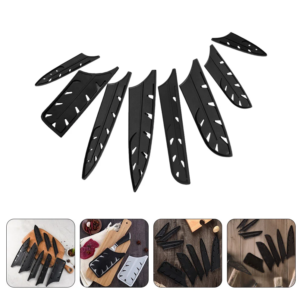 

8 Pcs Kitchen Knives Gadget Protective Case Accessories Cover Plastic Cutting Tool