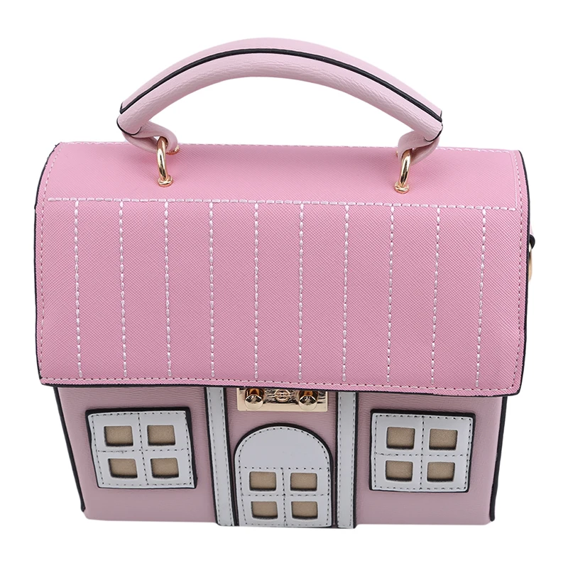 Personality House Shaped Leather Women Handbags 2024 Fashion Creative Girl Messenger Crossbody Bag Shoulder Bolsa Feminina