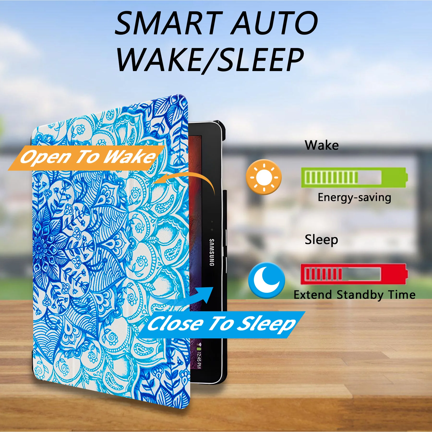 حافظة متوافقة مع هاتف Samsung Galaxy Note 10.1 بوصة SM-P600 P601 P605 اللوحي وسامسونج جالاكسي تاب برو 10.1 SM-T520/T52 #3