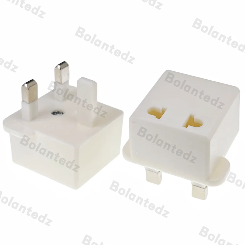 UK-Steckeradapter US EU 2-polig auf 3-polig UK Electric Power Shaver Zahnbürsten-Stecker-Adapter Konverter Langlebig für Reise-Steckdosenadapter