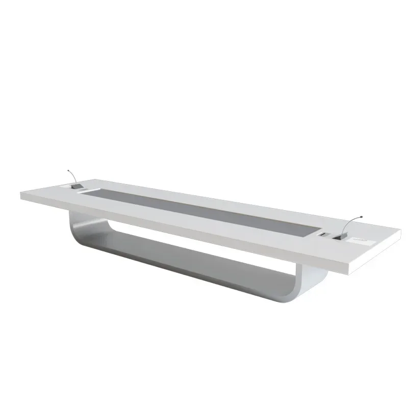White paint office conference table long table office furniture simple creative conference  conference