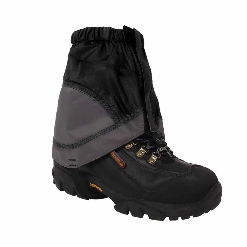 Waterproof Gaiters Black Random Color Lightweight Nylon Outdoor Hiking Boot Gaiters Sand Mud Seal Adjustable Elastic Cord
