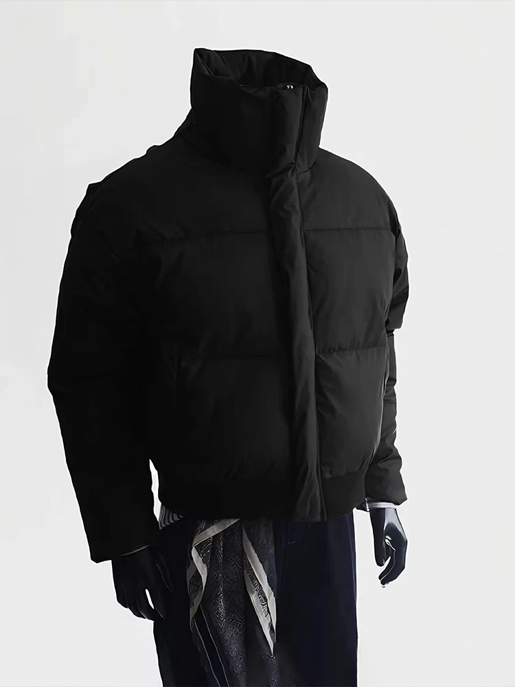 

Bla Samurai воротник-стойка из искусственной кожи, хлопковое джинсовое мужское и женское зимнее теплое хлопковое пальто, верхняя одежда