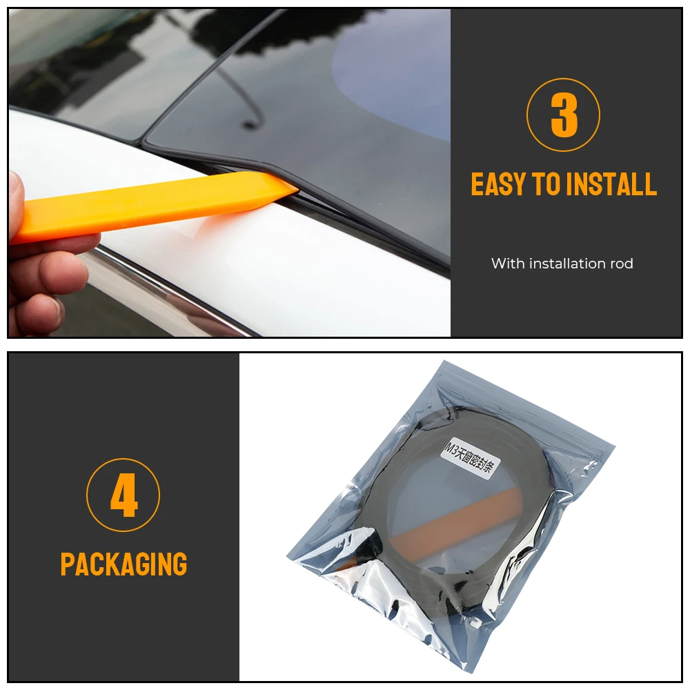 For Tesla Model 3 Model Y Rubber Skylight Strip Noise Insulator Car Modify Accessories Anti-Dust Waterproof Sunroof Seal