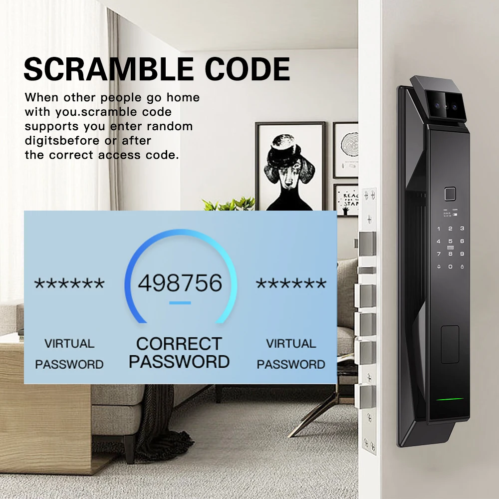 Imagem -03 - Phipulo Tuya App Wifi 3d Face Digital Fechadura Eletrônica Fechadura Inteligente Fechadura Eletrônica Biométrica Câmera de Segurança